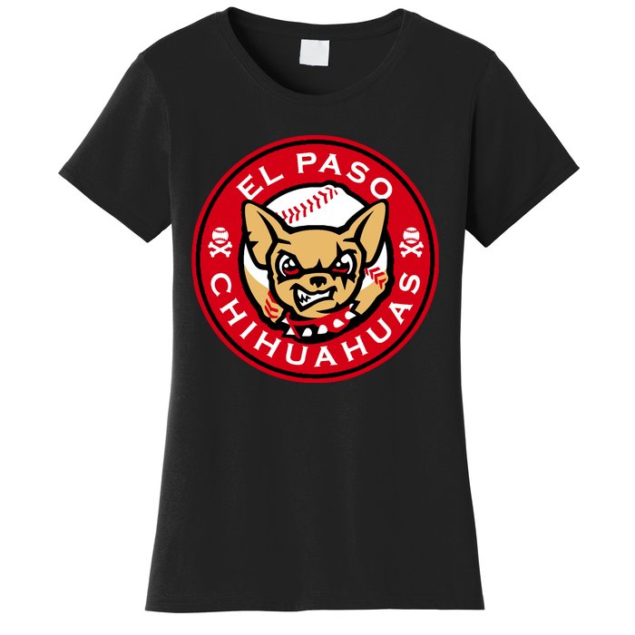 El Paso Chihuahuas Baseball Angry Chihuahua Dog For Fans Women's T-Shirt