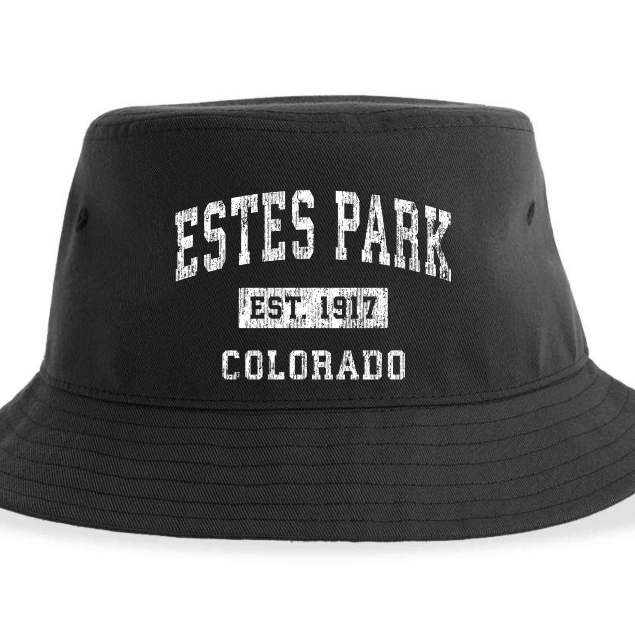 Estes Park Colorado Co Vintage Sports Design Established Sustainable Bucket Hat
