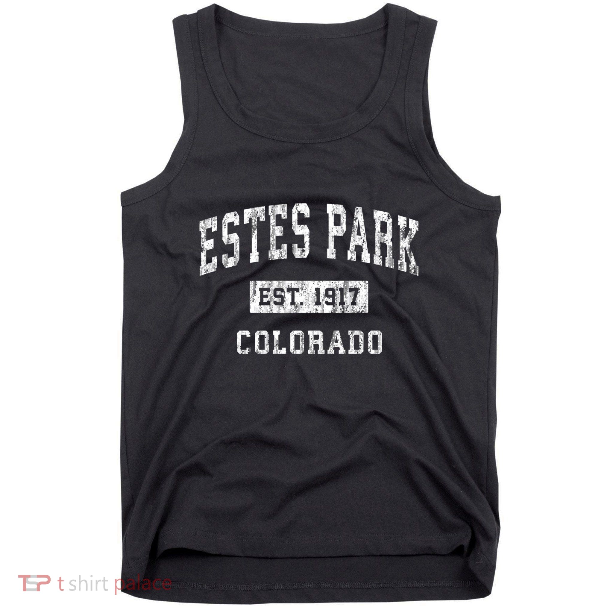Estes Park Colorado Co Vintage Sports Design Established Tank Top