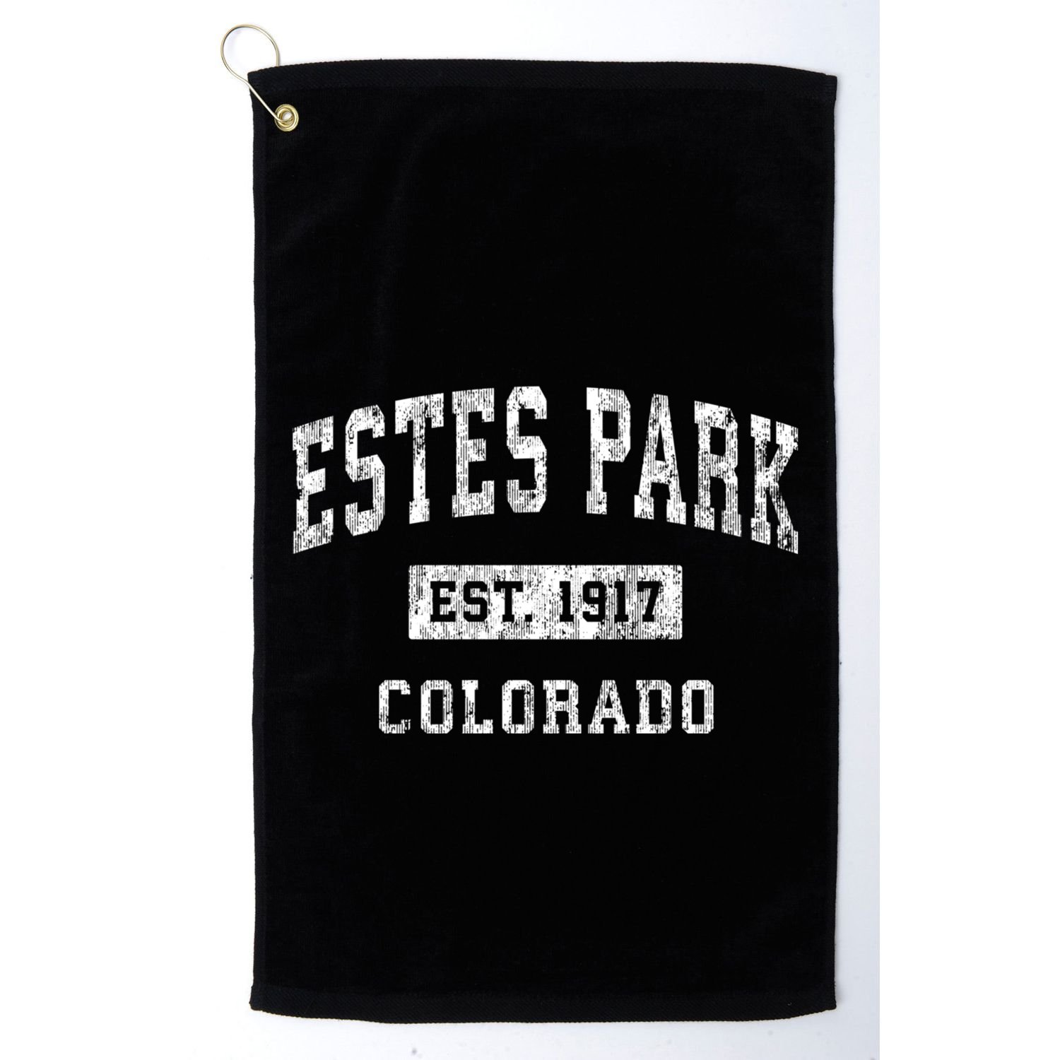 Estes Park Colorado Co Vintage Sports Design Established Golf Towel