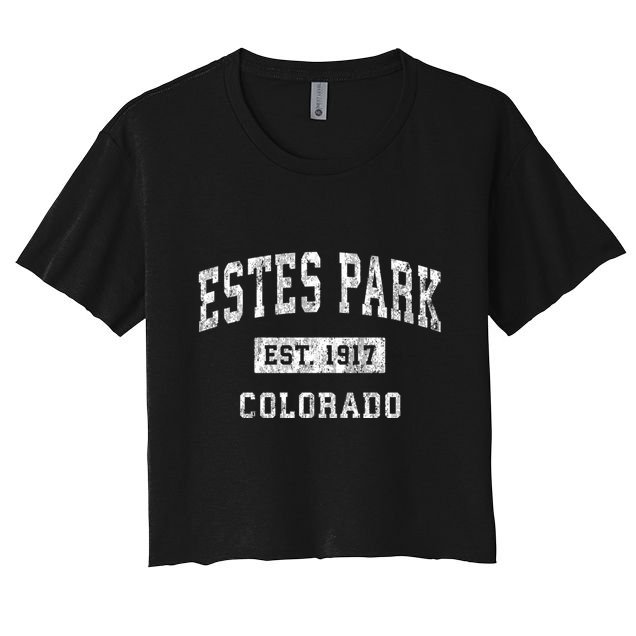 Estes Park Colorado Co Vintage Sports Design Established Crop Top