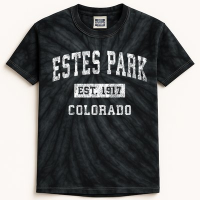 Estes Park Colorado Co Vintage Established Sports Design Kids Tie-Dye T-Shirt