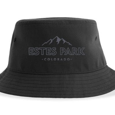 Estes Park Colorado Retro Mountain Ski Souvenir Sustainable Bucket Hat