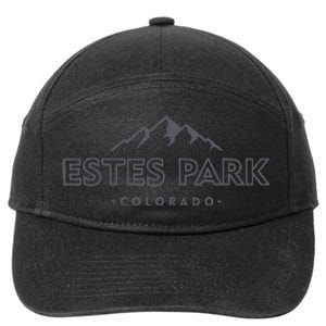 Estes Park Colorado Retro Mountain Ski Souvenir 7-Panel Snapback Hat