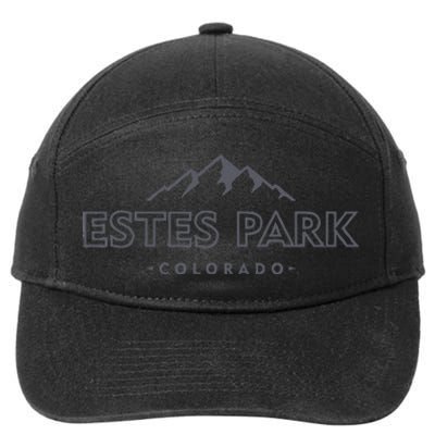 Estes Park Colorado Retro Mountain Ski Souvenir 7-Panel Snapback Hat