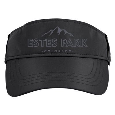 Estes Park Colorado Retro Mountain Ski Souvenir Adult Drive Performance Visor