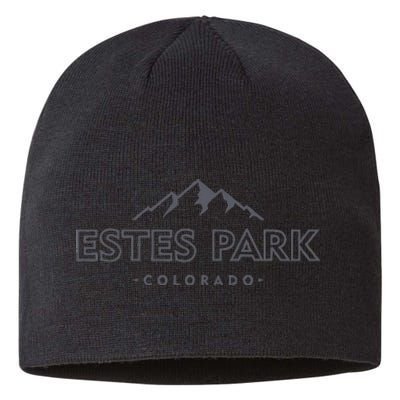 Estes Park Colorado Retro Mountain Ski Souvenir Sustainable Beanie