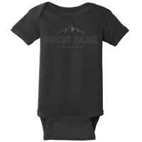 Estes Park Colorado Retro Mountain Ski Souvenir Baby Bodysuit