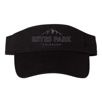 Estes Park Colorado Retro Mountain Ski Souvenir Valucap Bio-Washed Visor