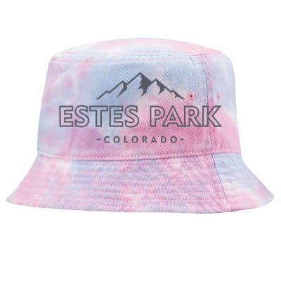 Estes Park Colorado Retro Mountain Ski Souvenir Tie-Dyed Bucket Hat