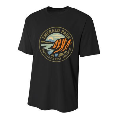 Emerald Park Cliffs North Little Rock Arkansas Youth Performance Sprint T-Shirt