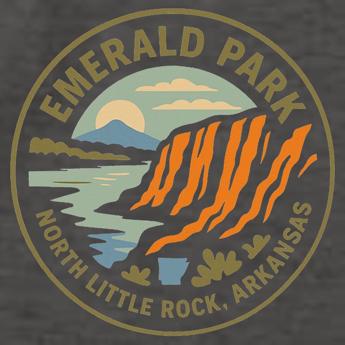 Emerald Park Cliffs North Little Rock Arkansas Vector Backpack