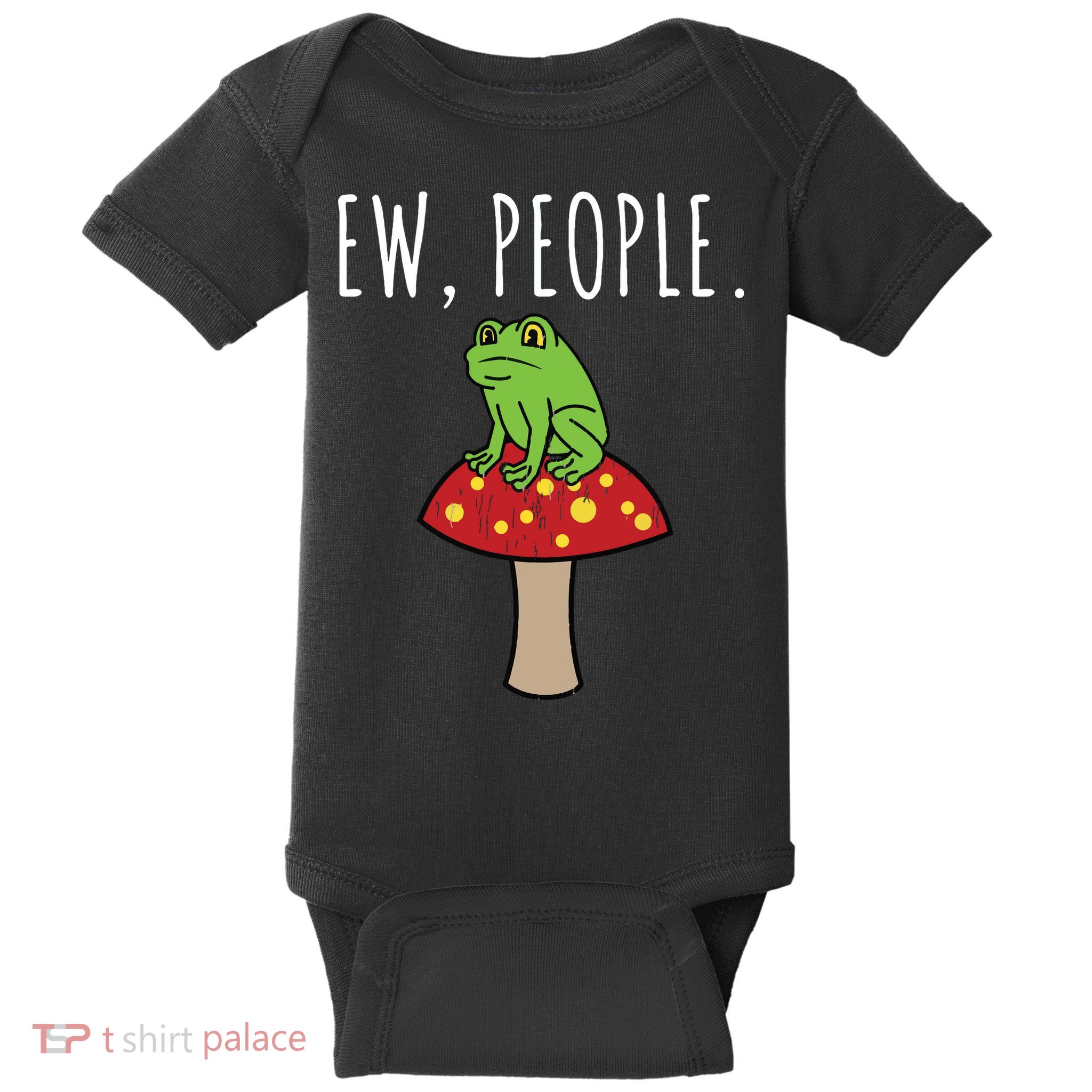 Ew People Cottagecore Frog Mushroom Baby Bodysuit