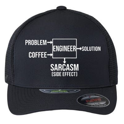 Engineer Problem Coffee Sarcasm Funny Engineering Gift Flexfit Unipanel Trucker Cap