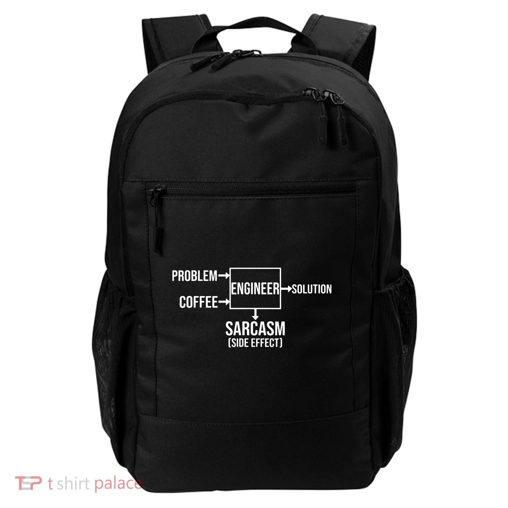 Engineer Problem Coffee Sarcasm Funny Engineering Gift Daily Commute Backpack