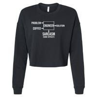 Engineer Problem Coffee Sarcasm Funny Engineering Gift Cropped Pullover Crew