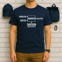 Engineer Problem Coffee Sarcasm Funny Engineering Gift T-Shirt