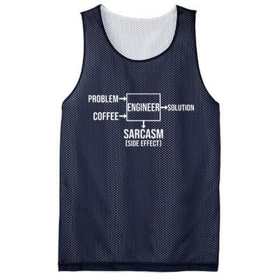 Engineer Problem Coffee Sarcasm Funny Engineering Gift Mesh Reversible Basketball Jersey Tank