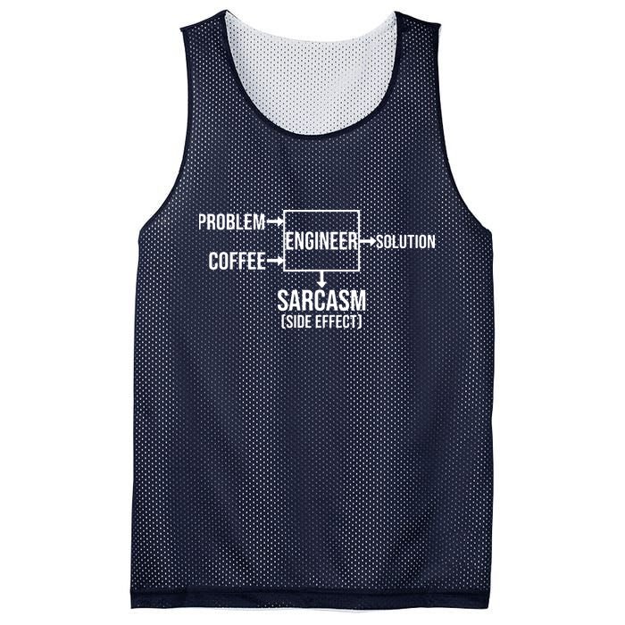 Engineer Problem Coffee Sarcasm Funny Engineering Gift Mesh Reversible Basketball Jersey Tank