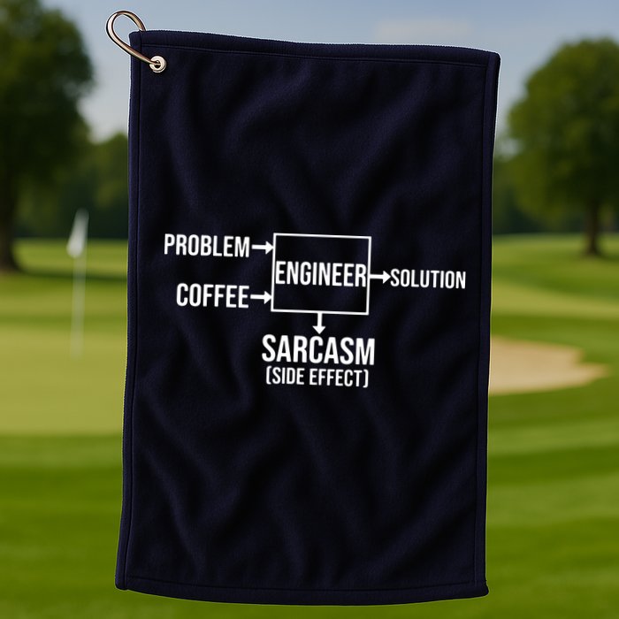 Engineer Problem Coffee Sarcasm Funny Engineering Gift Golf Towel