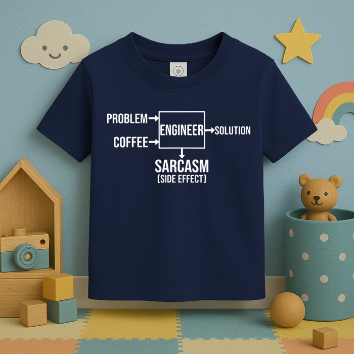 Engineer Problem Coffee Sarcasm Funny Engineering Gift Toddler T-Shirt
