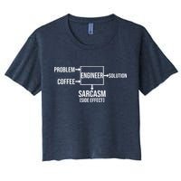 Engineer Problem Coffee Sarcasm Funny Engineering Gift Women's Crop Top Tee