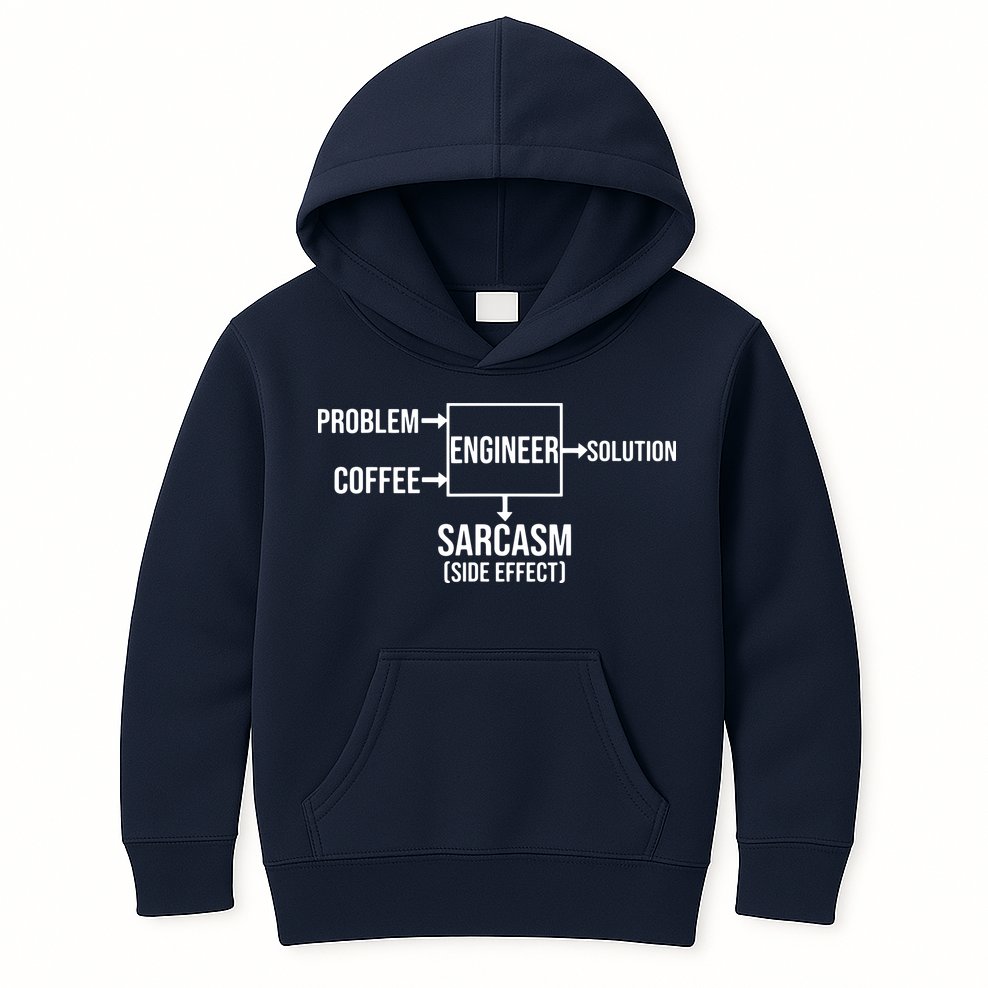 Engineer Problem Coffee Sarcasm Funny Engineering Gift Kids Hoodie