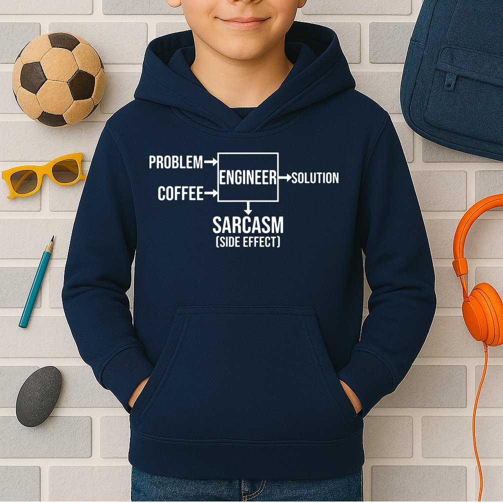 Engineer Problem Coffee Sarcasm Funny Engineering Gift Kids Hoodie