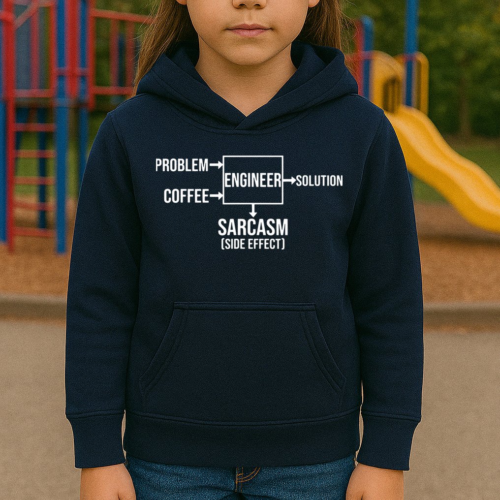 Engineer Problem Coffee Sarcasm Funny Engineering Gift Kids Hoodie