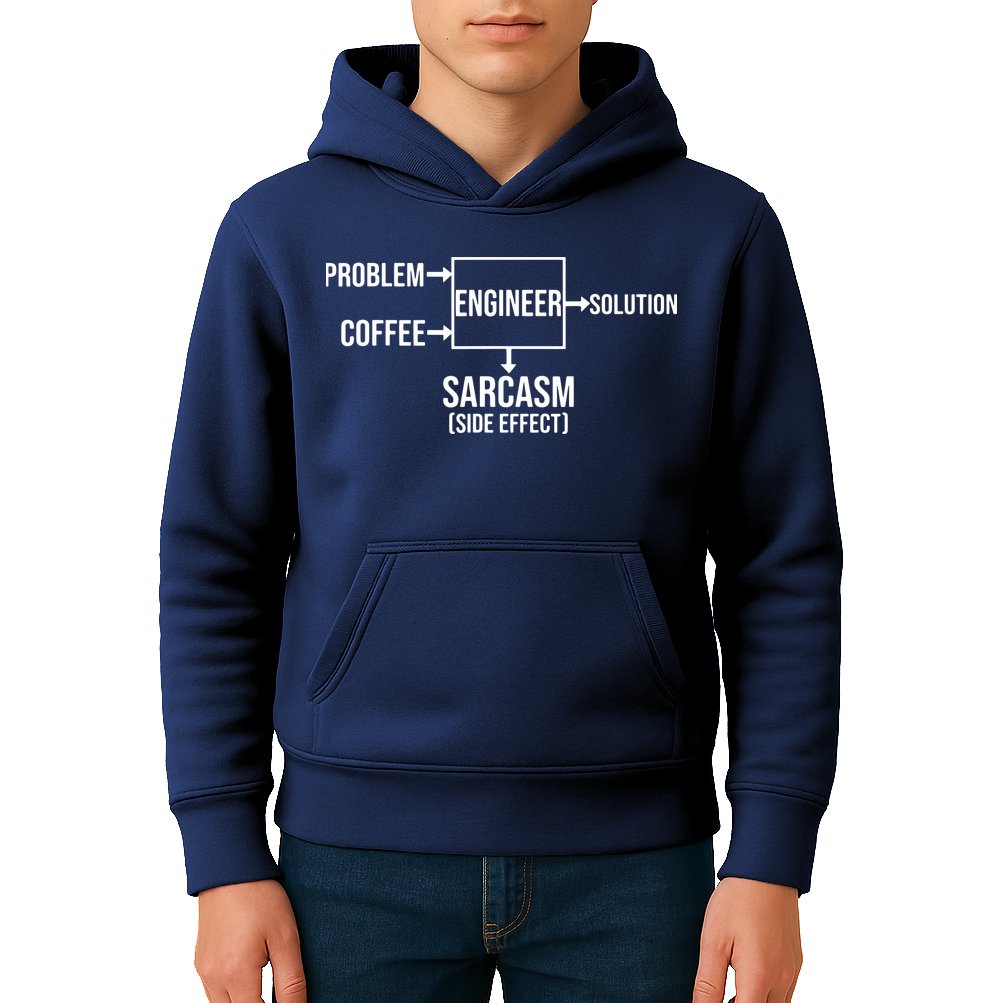 Engineer Problem Coffee Sarcasm Funny Engineering Gift Kids Hoodie