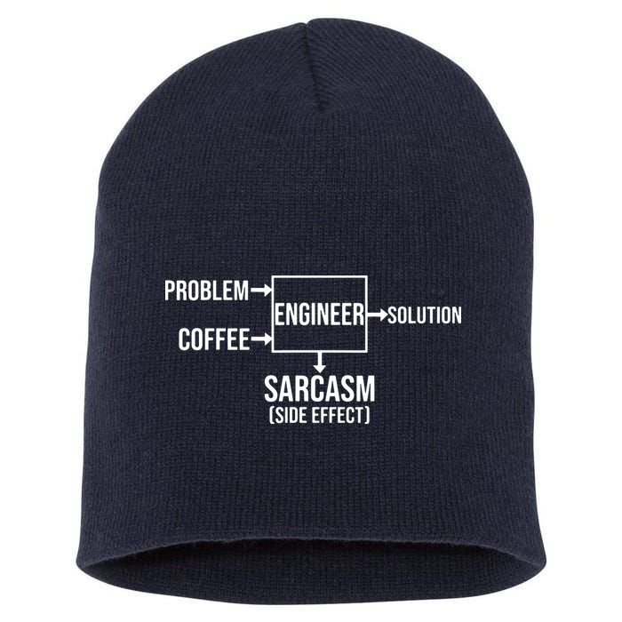 Engineer Problem Coffee Sarcasm Funny Engineering Gift Short Acrylic Beanie
