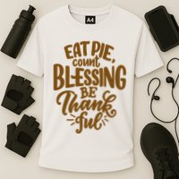 Eat Pie Count Blessing Be Thankful Thanksgiving Holiday Performance Shirt