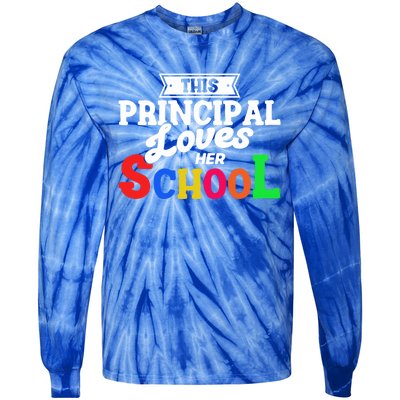 Eletary Principals Day This Principal Loves Her School Gift Tie-Dye Long Sleeve Shirt