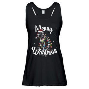 English Pointer Dog Merry Woofmas Christmas Lights Santa Hat Tank Top Ladies Essential Flowy Tank