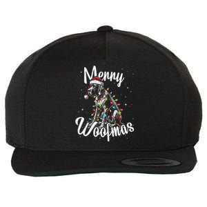 English Pointer Dog Merry Woofmas Christmas Lights Santa Hat Tank Top Wool Snapback Cap