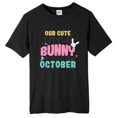 Easter Pregnancy Due October Mom Baby Shower Announcement Tall Fusion ChromaSoft Performance T-Shirt