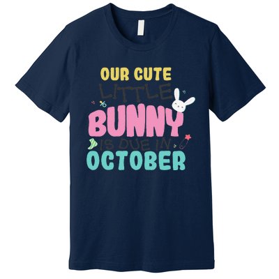 Easter Pregnancy Due October Mom Baby Shower Announcement Premium T-Shirt