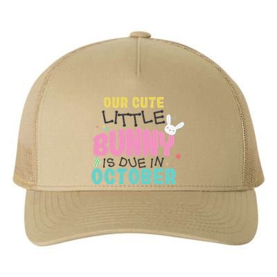 Easter Pregnancy Due October Mom Baby Shower Announcement Yupoong Adult 5-Panel Trucker Hat