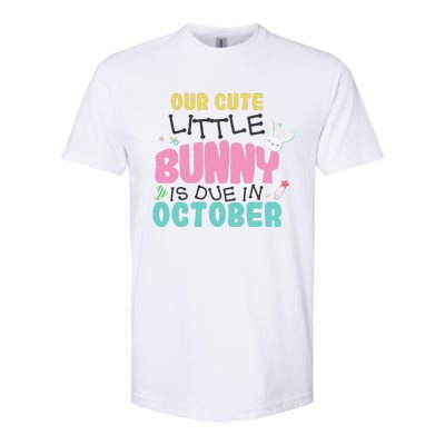 Easter Pregnancy Due October Mom Baby Shower Announcement Softstyle® CVC T-Shirt