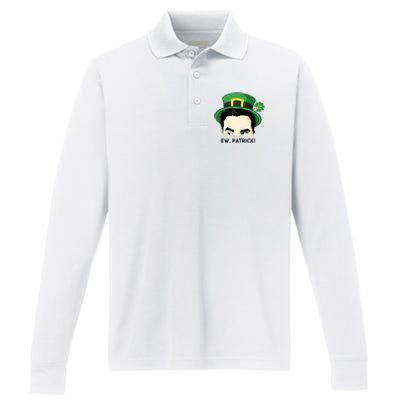 Ew Patrick David Rose St Patricks Day St Patrick's Day Shamrocks Irish Performance Long Sleeve Polo