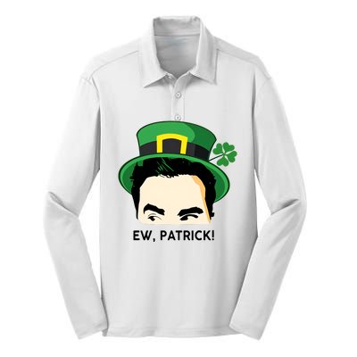 Ew Patrick David Rose St Patricks Day St Patrick's Day Shamrocks Irish Silk Touch Performance Long Sleeve Polo