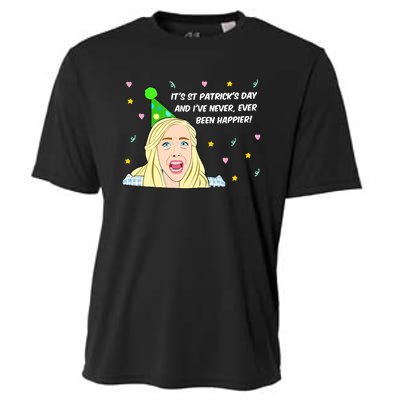 Euphoria Patrick's Day Cassie I've Never Been Happier Saint Patrick's Day Cooling Performance Crew T-Shirt