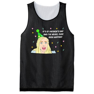 Euphoria Patrick's Day Cassie I've Never Been Happier Saint Patrick's Day Mesh Reversible Basketball Jersey Tank