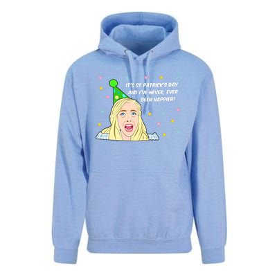 Euphoria Patrick's Day Cassie I've Never Been Happier Saint Patrick's Day Unisex Surf Hoodie