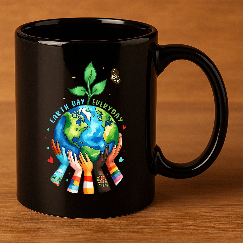 Everyday Protect Environment Save The Planet 11oz C Handle Ceramic Mug