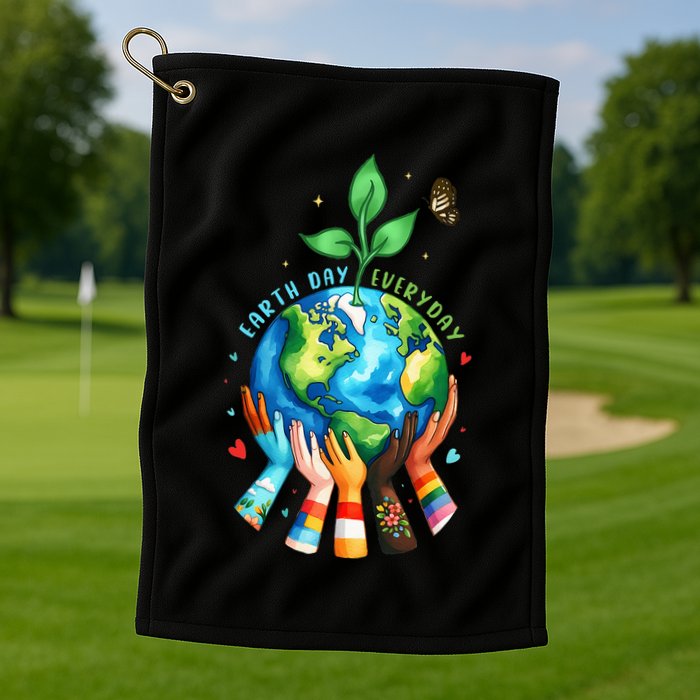 Everyday Protect Environment Save The Planet Golf Towel