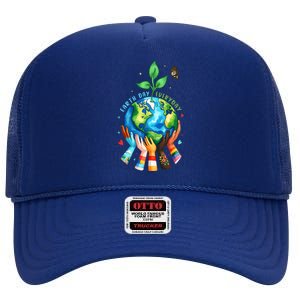 Everyday Protect Environment Save The Planet High Crown Mesh Back Trucker Hat