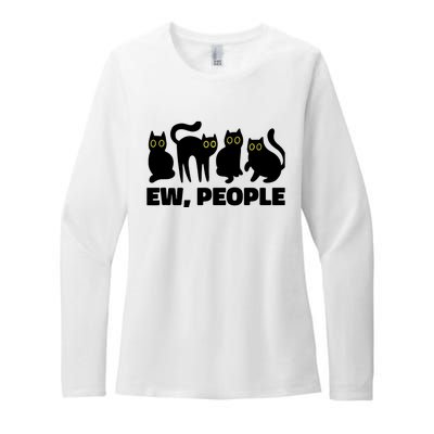 Ew People, Ew People Cat, Ewww Introvert Gifts Womens CVC Long Sleeve Shirt