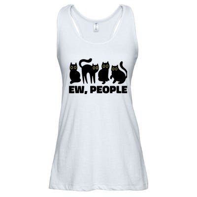 Ew People, Ew People Cat, Ewww Introvert Gifts Ladies Essential Flowy Tank