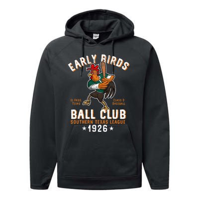 El Paso Early Birds Retro Minor League Baseball Team Performance Fleece Hoodie